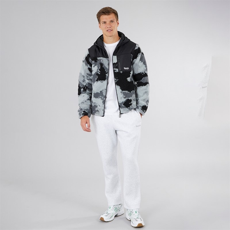 Bench Herre Sableo Fleece Hættetrøje Sort Camo - Billede 4
