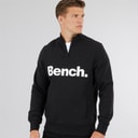 Bench Herre Plinth Spots 1/4 Zip Funnel Neck Sweatshirt Sort