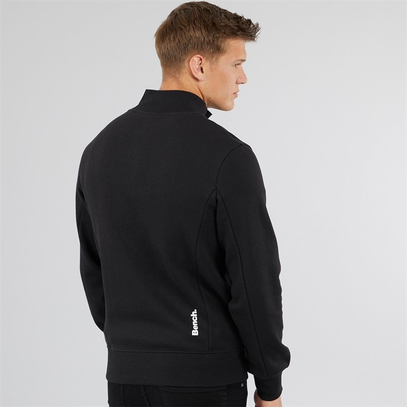 Bench Herre Plinth Spots 1/4 Zip Funnel Neck Sweatshirt Sort - Billede 2