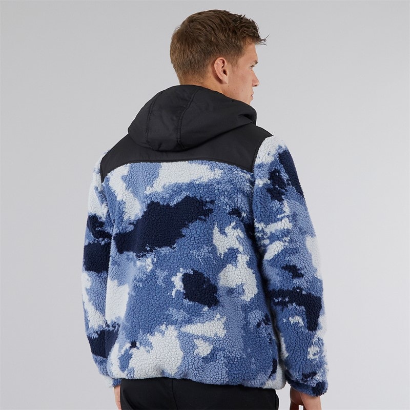 Bench Herre Sableo Fleece Hættetrøje Blå Camo - Billede 2