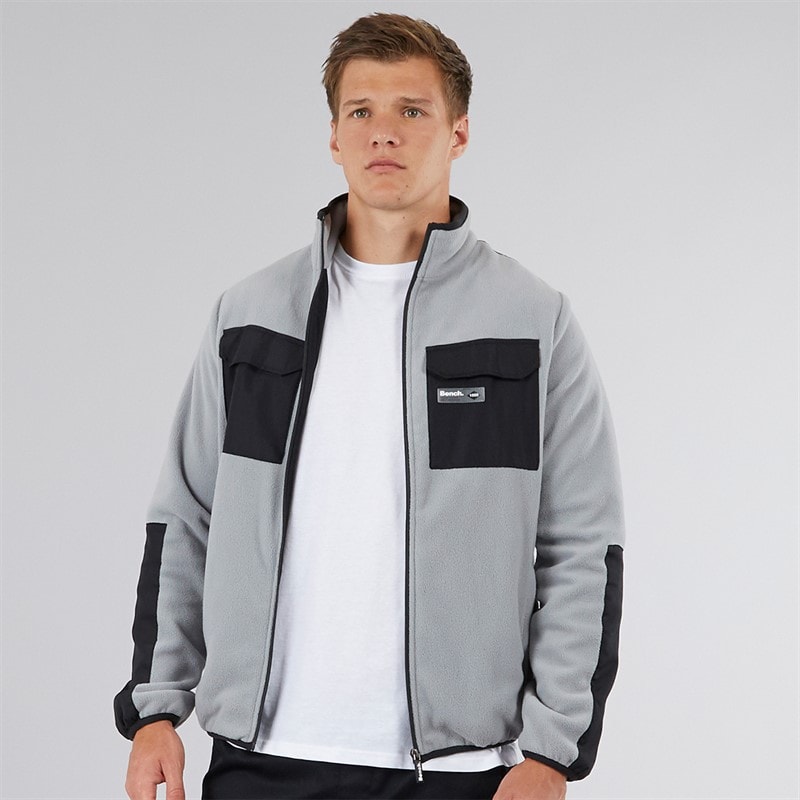 Bench Herre Anders Funnel Neck Fleece Circular Grå - Billede 1