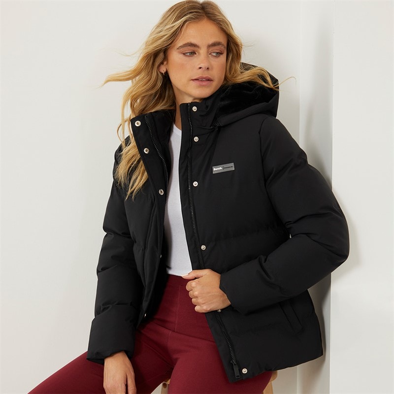 Bench Dame Atha Kort Dunjakke Sort - Billede 1