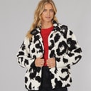 Bench Dame Gorla Borg Fleece Vinter Hvid / Sort Leopard