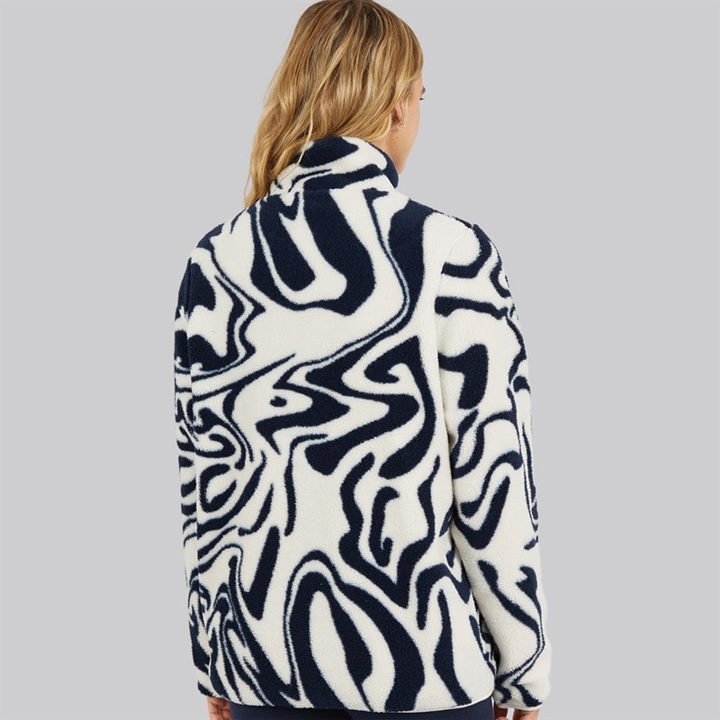 Bench Dame Gorla Borg Fleece Vinter Hvid/Navy Hvirvel - Billede 2