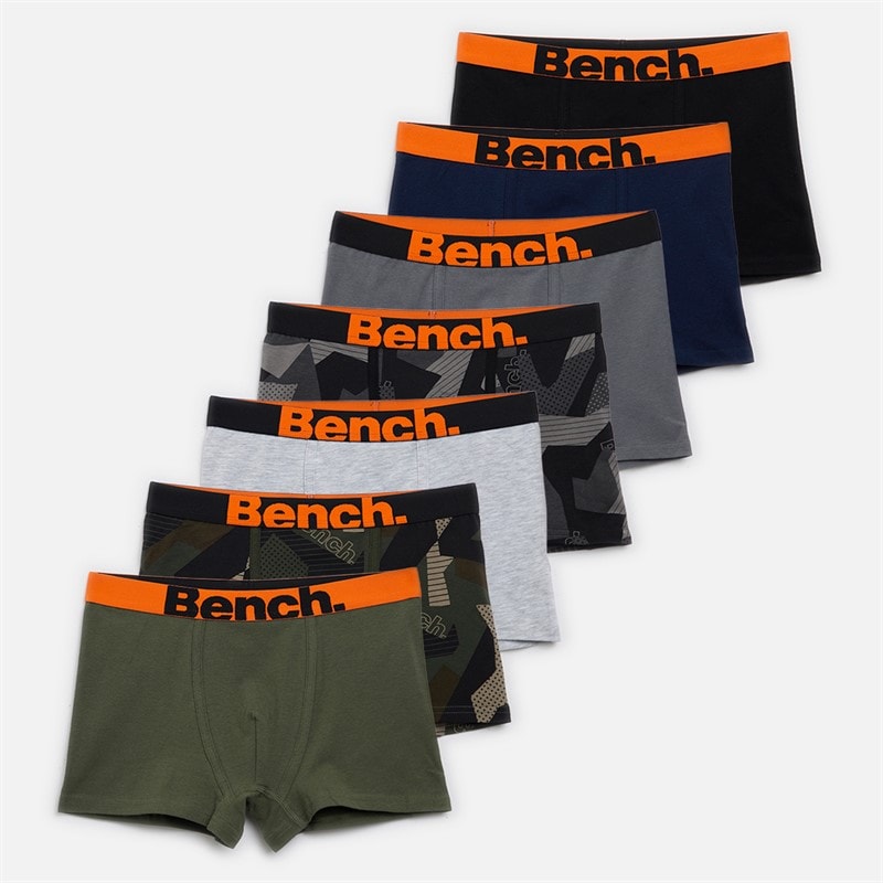 Bench Drenge Elcamo Syv Pak Underbukser Digi Camo/ Sort/ Gråmeleret/ Navy/ Digi Camo Grå/ Khaki/ Stål Grå - Billede 1