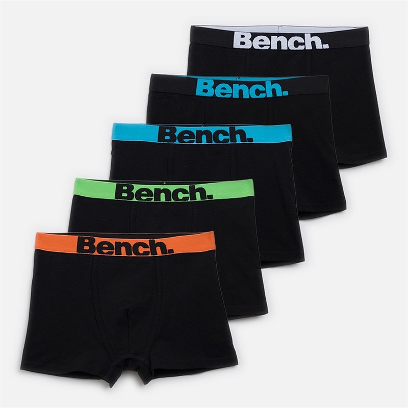 Bench Drenge Lanner Fem Pak Boksershorts Sort - Billede 1