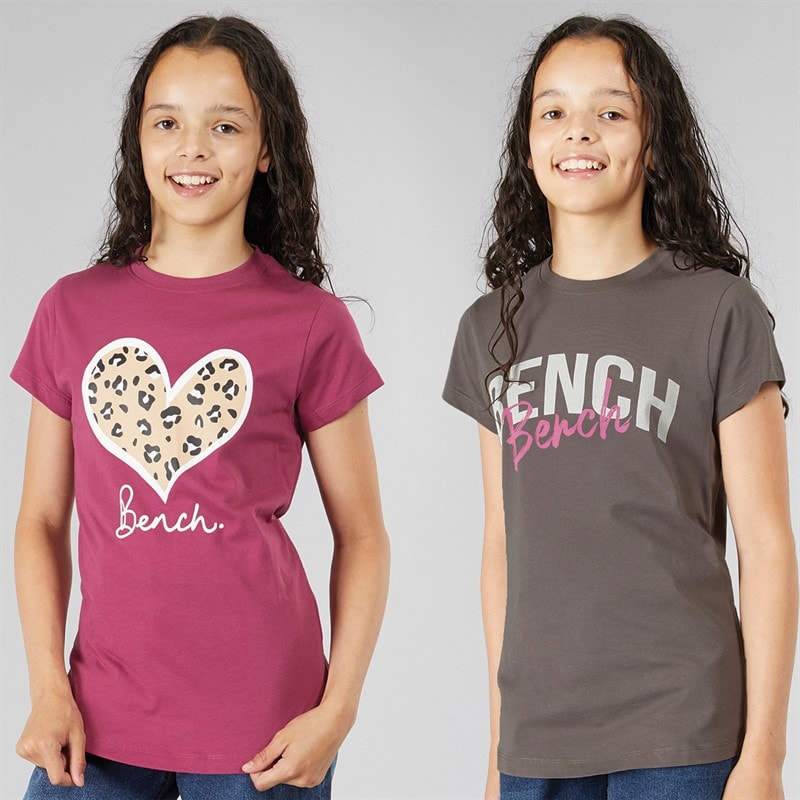 Bench Piger Olina To Pakke T-shirts Bær/Kul