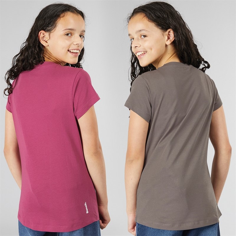 Bench Piger Olina To Pakke T-shirts Bær/Kul - Billede 2
