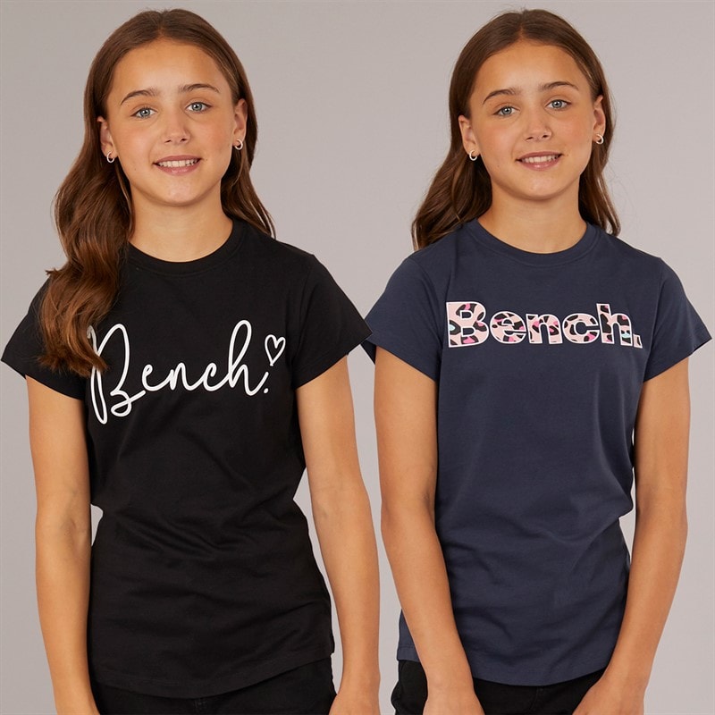 Bench Piger Rexia To Pakke T-shirts Navy / Sort