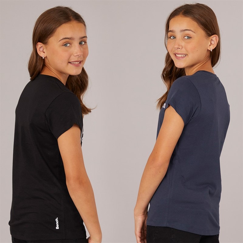 Bench Piger Rexia To Pakke T-shirts Navy / Sort - Billede 2