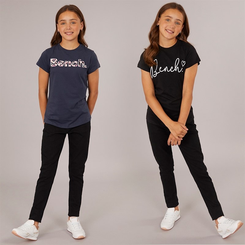Bench Piger Rexia To Pakke T-shirts Navy / Sort - Billede 3