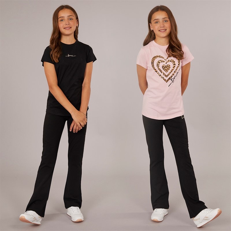 Bench Piger Heartli To Pakke T-Shirts Lyserød / Sort - Billede 3