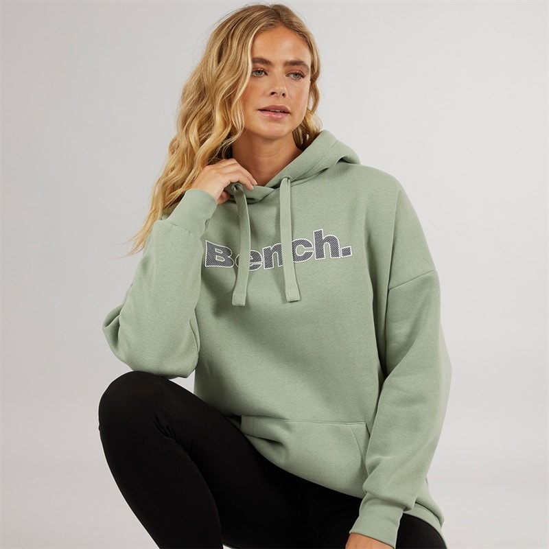 Bench Dame Dayla Oversized Hættetrøje Mørk Salvie Grøn - Billede 1