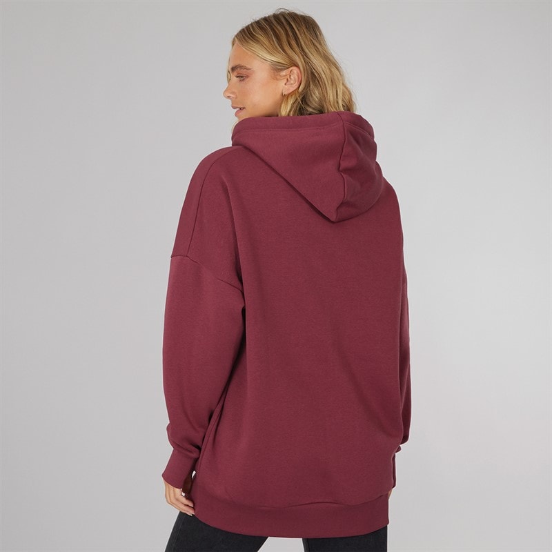 Bench Dame Dayla Oversized Hættetrøje Burgundy - Billede 2