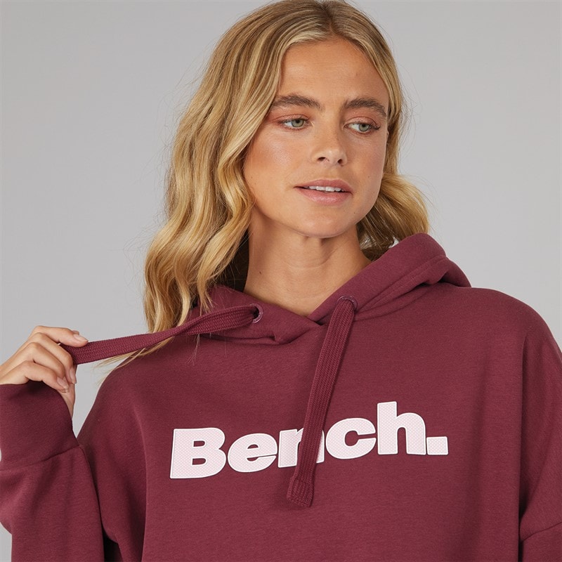 Bench Dame Dayla Oversized Hættetrøje Burgundy - Billede 3