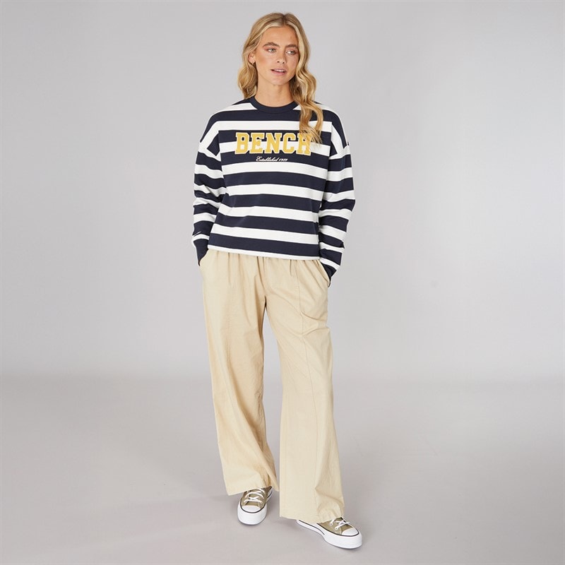 Bench Dame Jaye Sweatshirt Navy Vinter Hvid - Billede 3