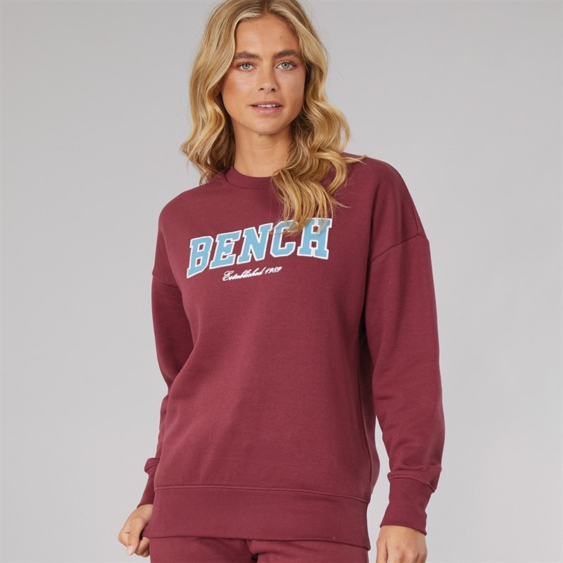 Bench Dame Ercie Sweatshirt Burgundy - Billede 1