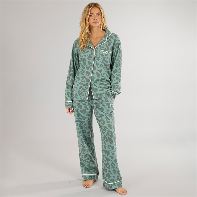 Bench Dame Korda Pyjamas Mørk Salvie Leopard - Billede 3