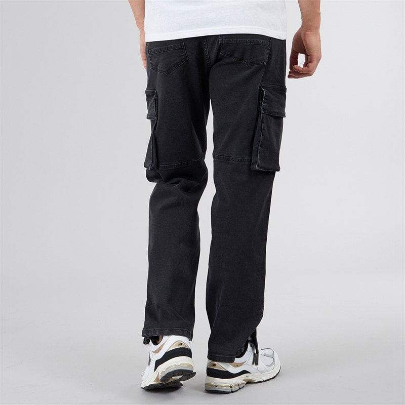 Bench Herre Serian Cargo Jeans Vasket Sort - Billede 2