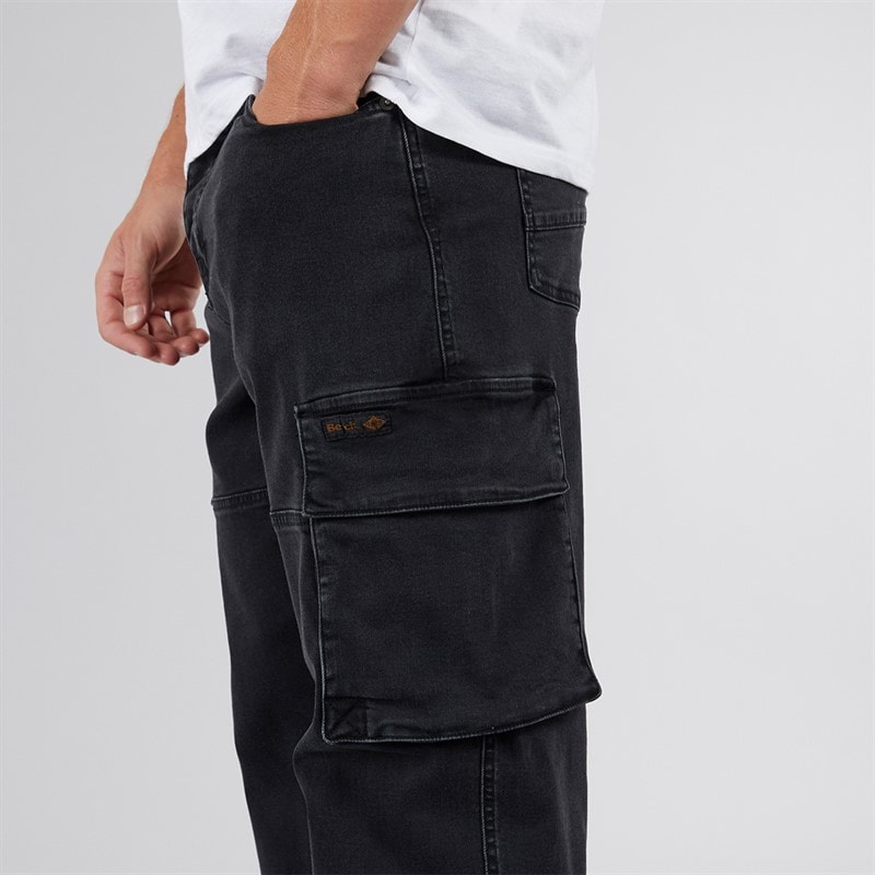 Bench Herre Serian Cargo Jeans Vasket Sort - Billede 3