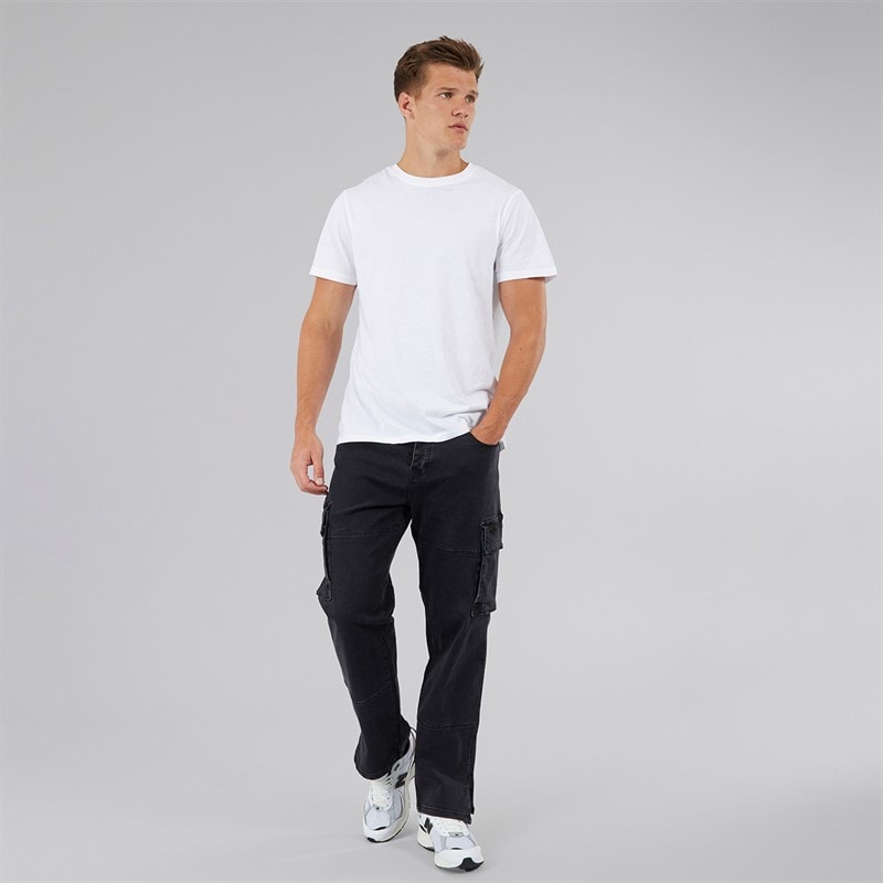 Bench Herre Serian Cargo Jeans Vasket Sort - Billede 4