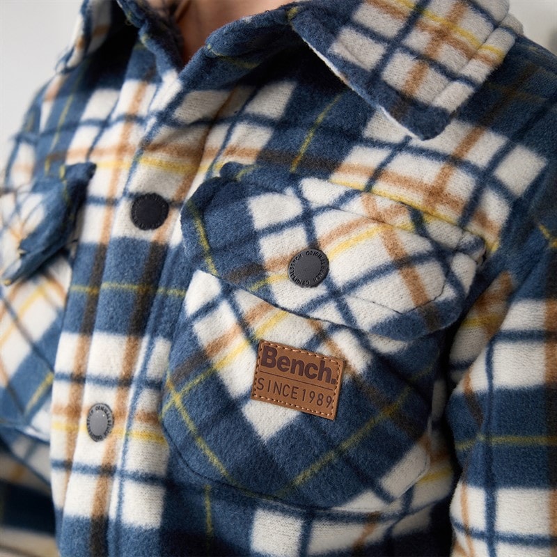 Bench Drenge Bonded Skjorte T-shirt Og Jeans Sæt Navy - Billede 4