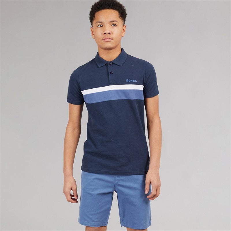 Bench Drenge Litras Polo Skjorte Og Shorts Sæt Navy/Mid Blue