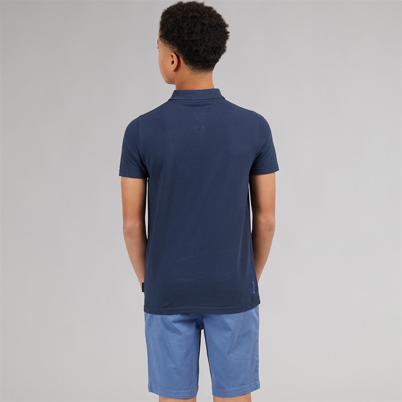 Bench Drenge Litras Polo Skjorte Og Shorts Sæt Navy/Mid Blue - Billede 2