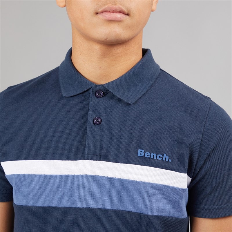 Bench Drenge Litras Polo Skjorte Og Shorts Sæt Navy/Mid Blue - Billede 3