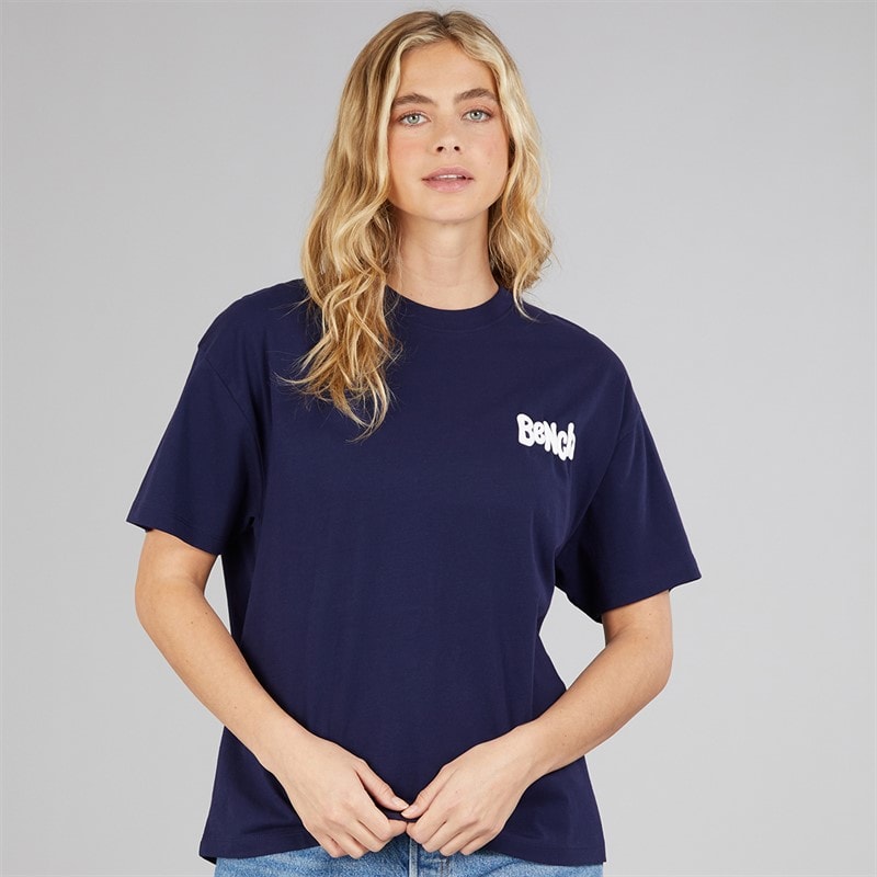 Bench Dame Sarrine oversized T-shirt Deep Navy - Billede 2