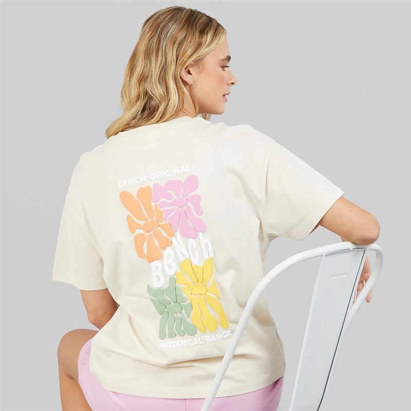 Bench Dame Sarrine oversized T-shirt Chalk - Billede 1