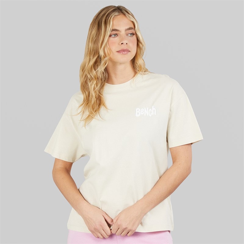 Bench Dame Sarrine oversized T-shirt Chalk - Billede 2