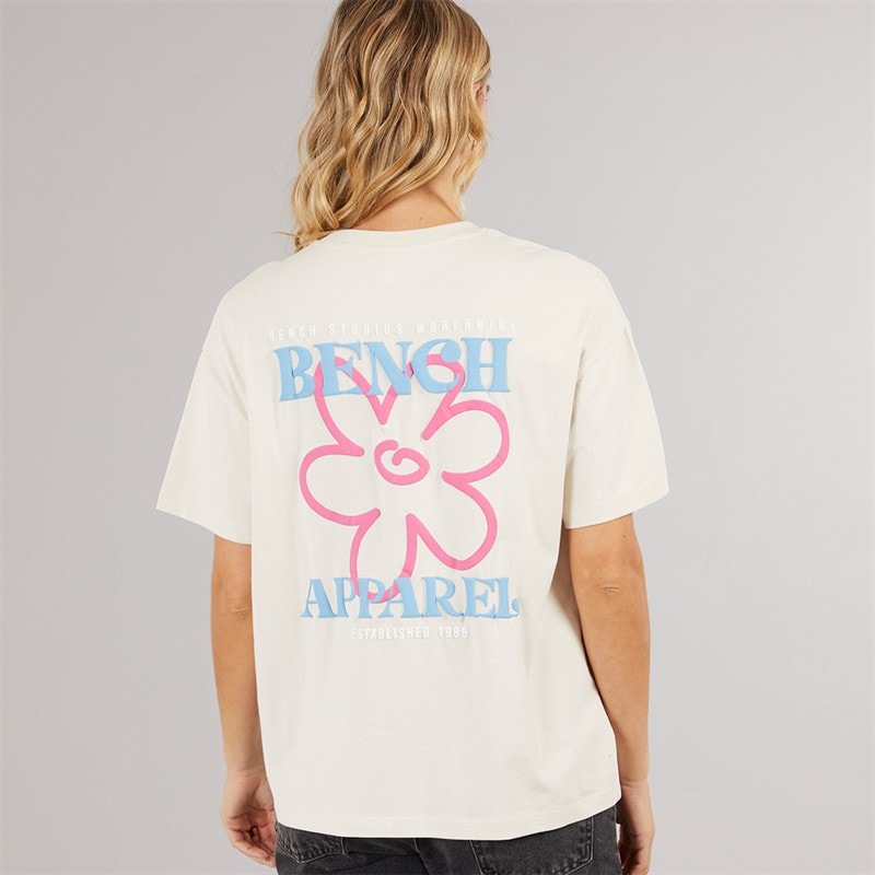 Bench Damer Dernia T-shirt Off White - Billede 3