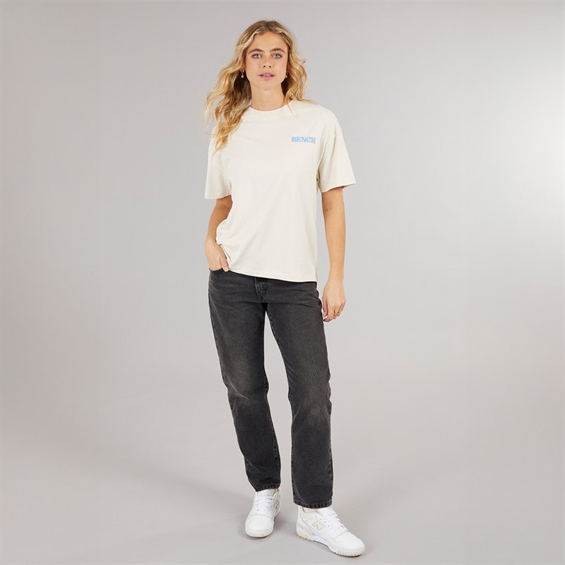 Bench Damer Dernia T-shirt Off White - Billede 4