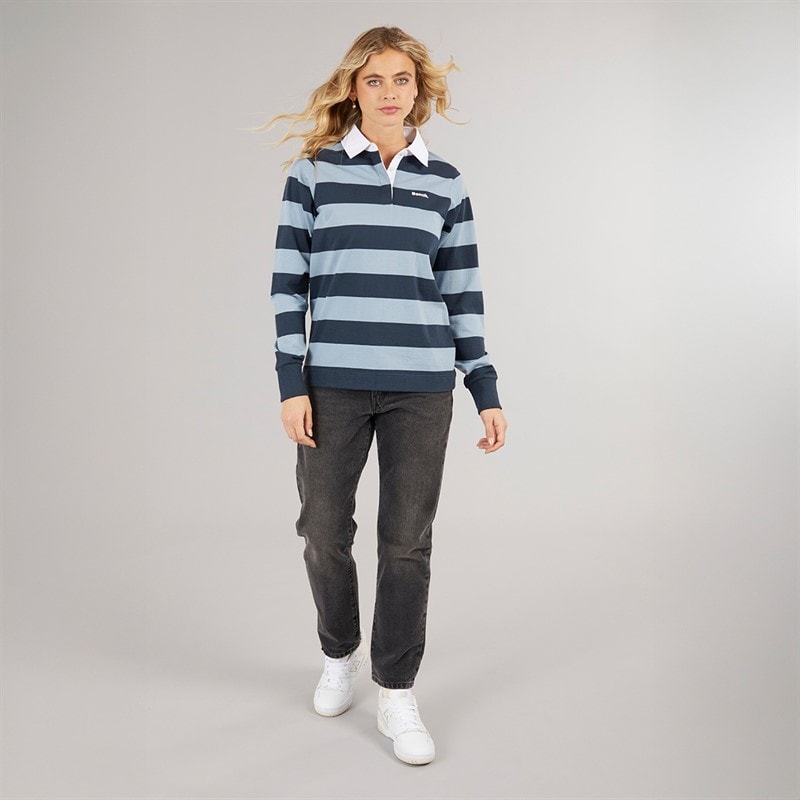 Bench Dame Wendren Rugby Skjorte Navy/Dusky Blå Navy / Dusky Blue - Billede 4