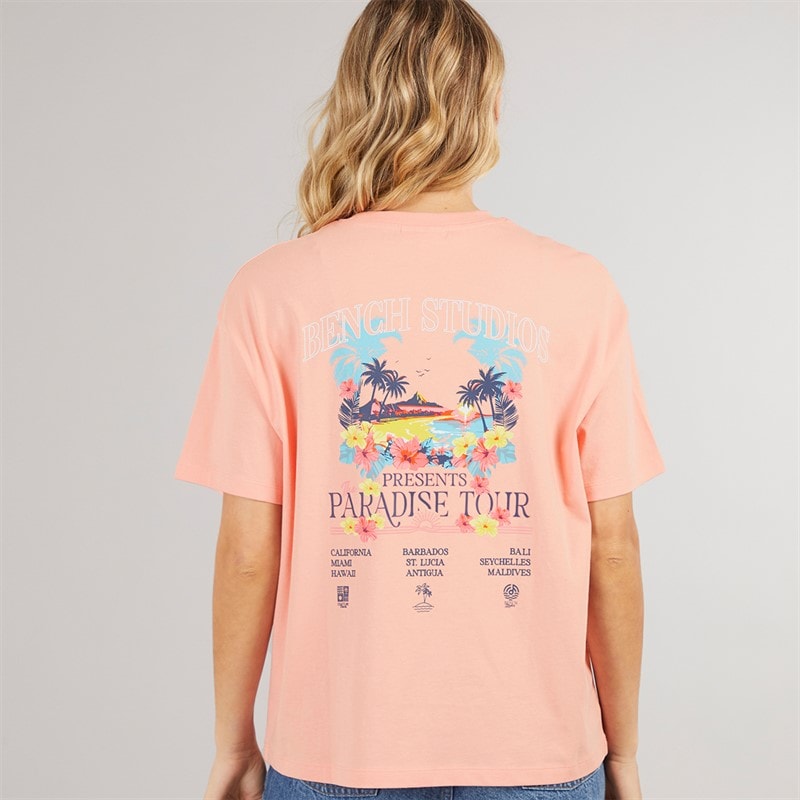 Bench Dame Craya T Shirt Pink Coral - Billede 3