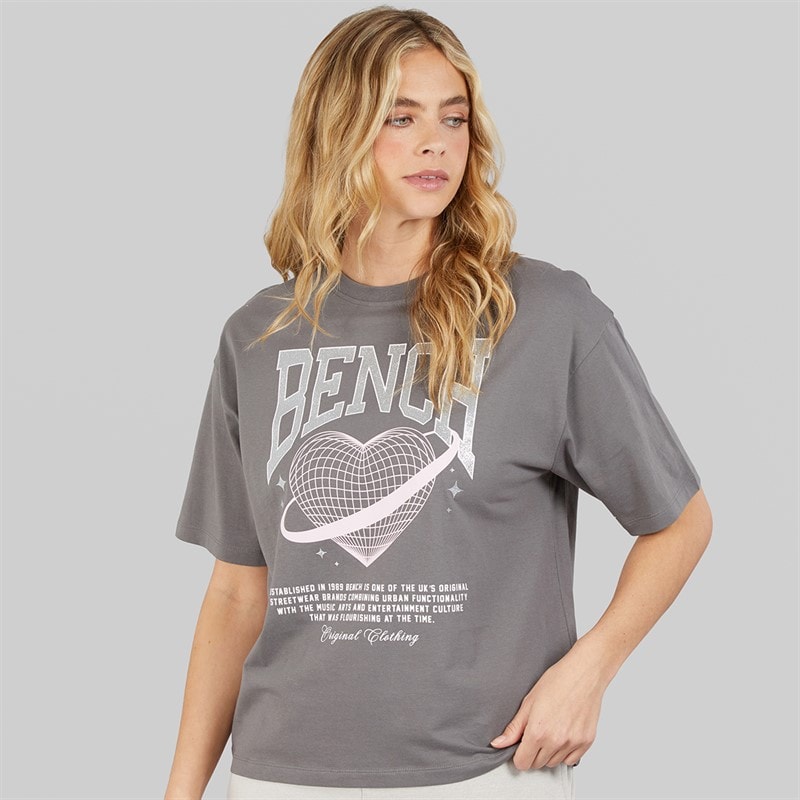 Bench Dame Jilen T-shirt Charcoal - Billede 1