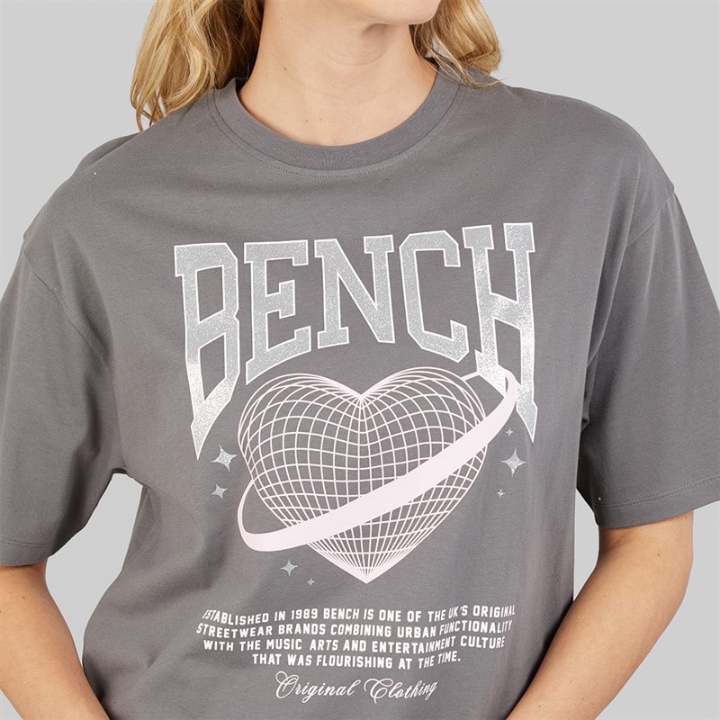 Bench Dame Jilen T-shirt Charcoal - Billede 3
