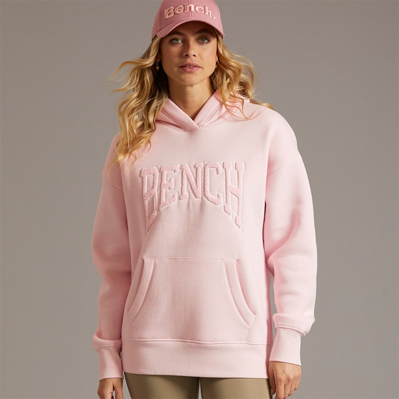 Bench Dame Riddy Oversized Hættetrøje Pink Frost - Billede 1
