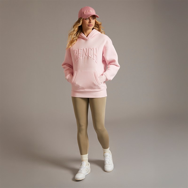 Bench Dame Riddy Oversized Hættetrøje Pink Frost - Billede 4