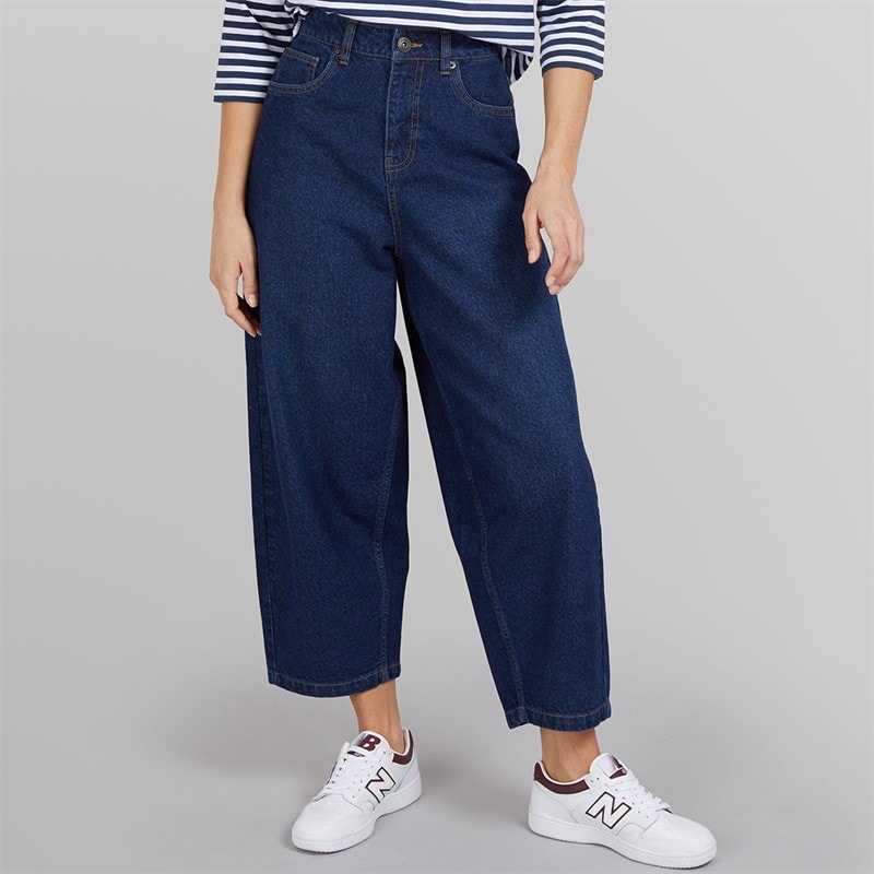 Bench Dame Jeans med Tøndeformet Ben Dark Blue - Billede 1