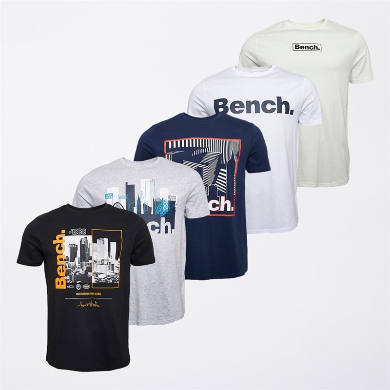 Bench Herre Aviona Fem Pak T-shirts Mixed