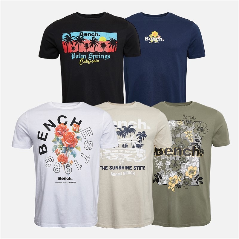 Bench Herre Dupri 5-pak T-shirts Mixed - Billede 1