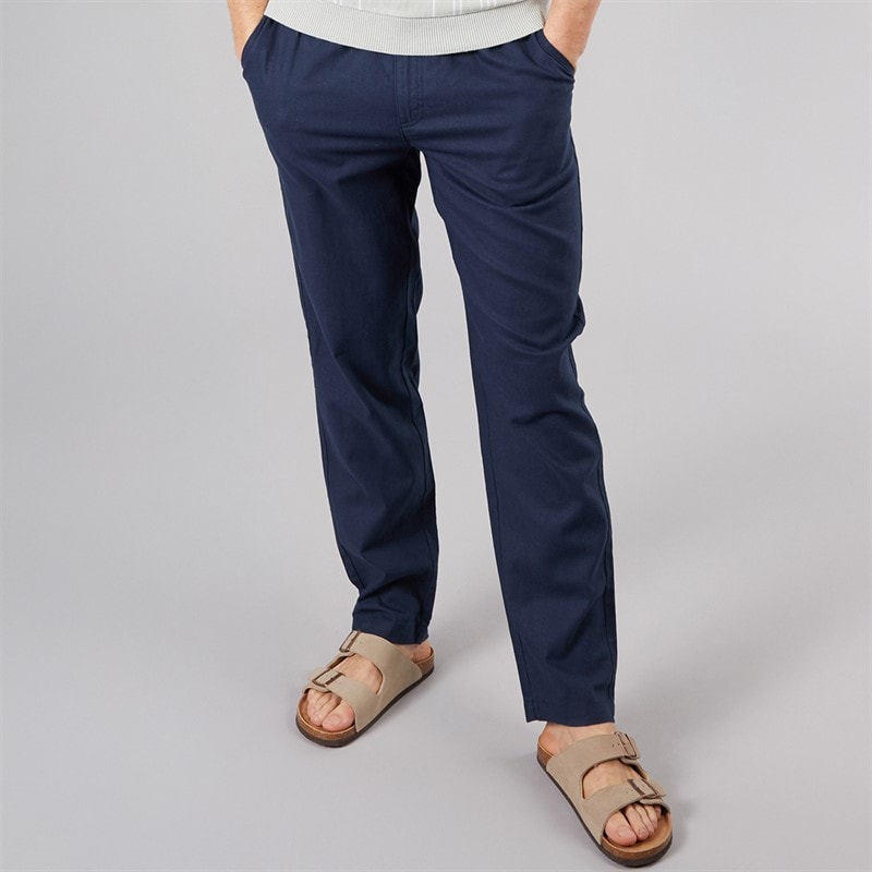 Bench Herre Sømands Linned Blanding Bukser Navy - Billede 1