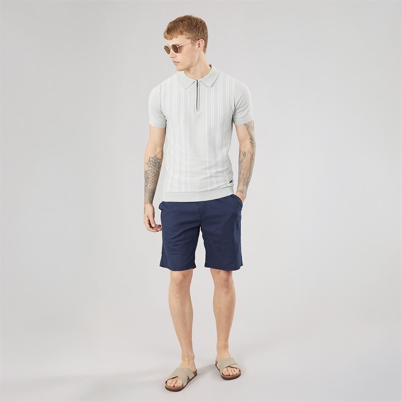 Bench Herre Setero Linned Shorts Navy - Billede 4
