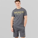 Bench Herre Nuvero T-shirt Og Shorts Sæt Steel Grey