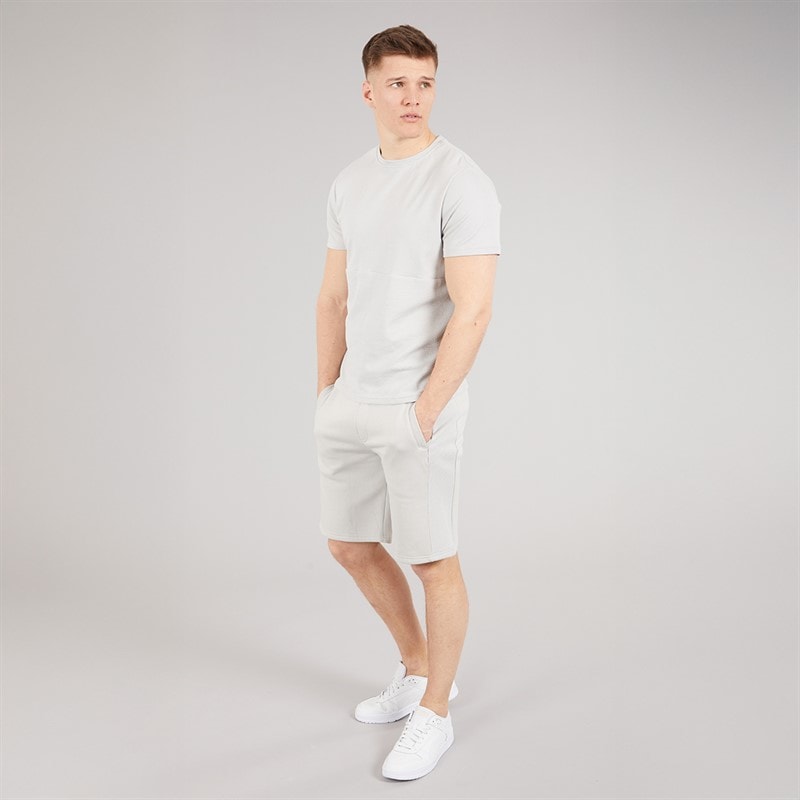 Bench Herre Vare T Shirt Og Shorts Sæt Sæt Frost Grey - Billede 4