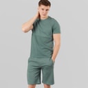 Bench Herre Varem T-shirt Og Shorts Sæt Basalt Green