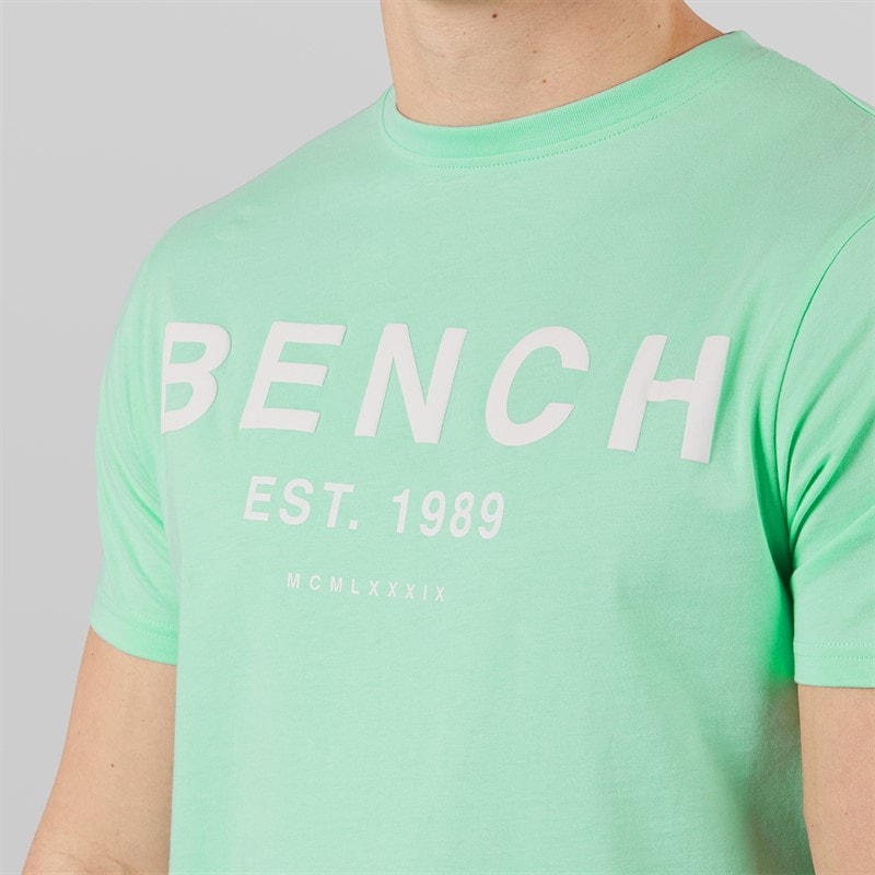 Bench Herre Nuvero T-shirt Og Shorts Sæt Deep Mint - Billede 3