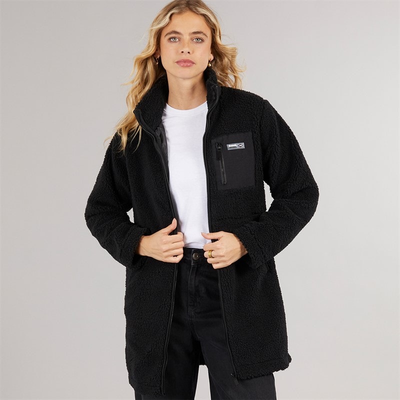 Bench Dame Akita Lang Lynlås Fleece Sort - Billede 1